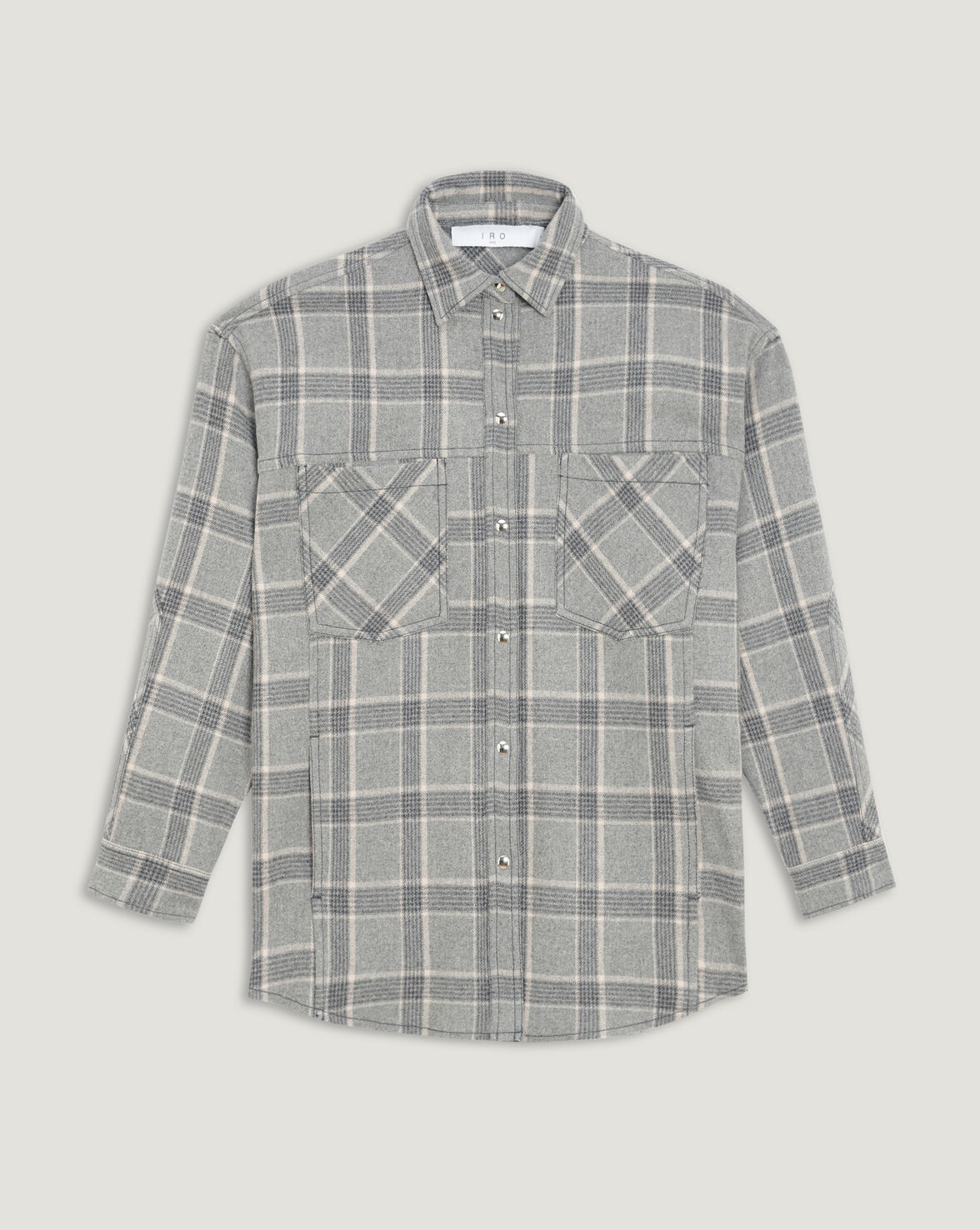 HORREN RELAXED PLAID FLANNEL OVERSHIRT image number null