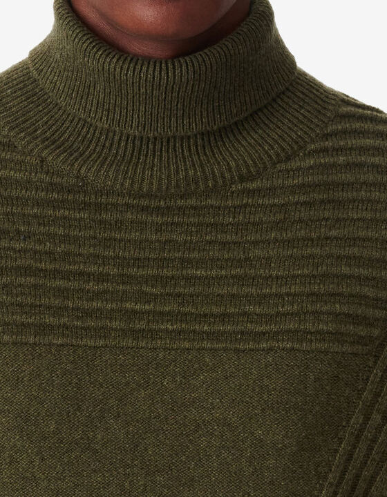 WOOL STAND-UP COLLAR SWEATER