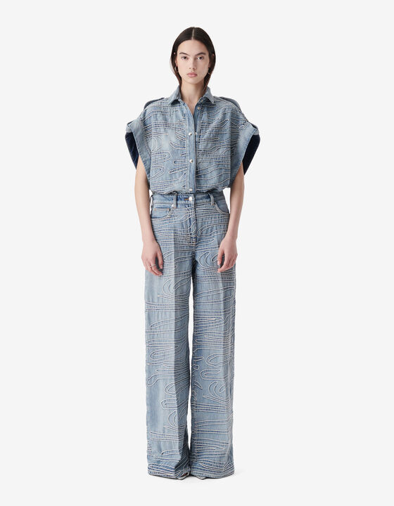 SURCHEMISE BRODÉE EN DENIM