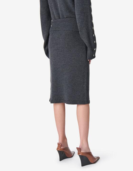 JUPE MIDI EN LAINE