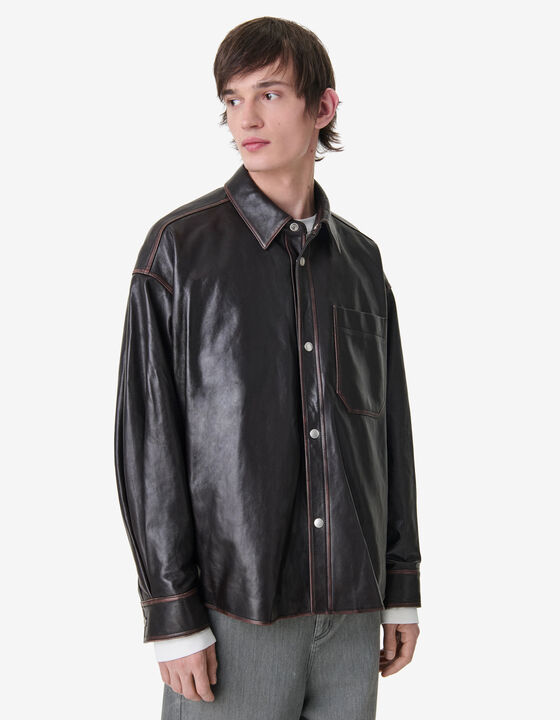 OVERSIZED LEATHER SHIRT