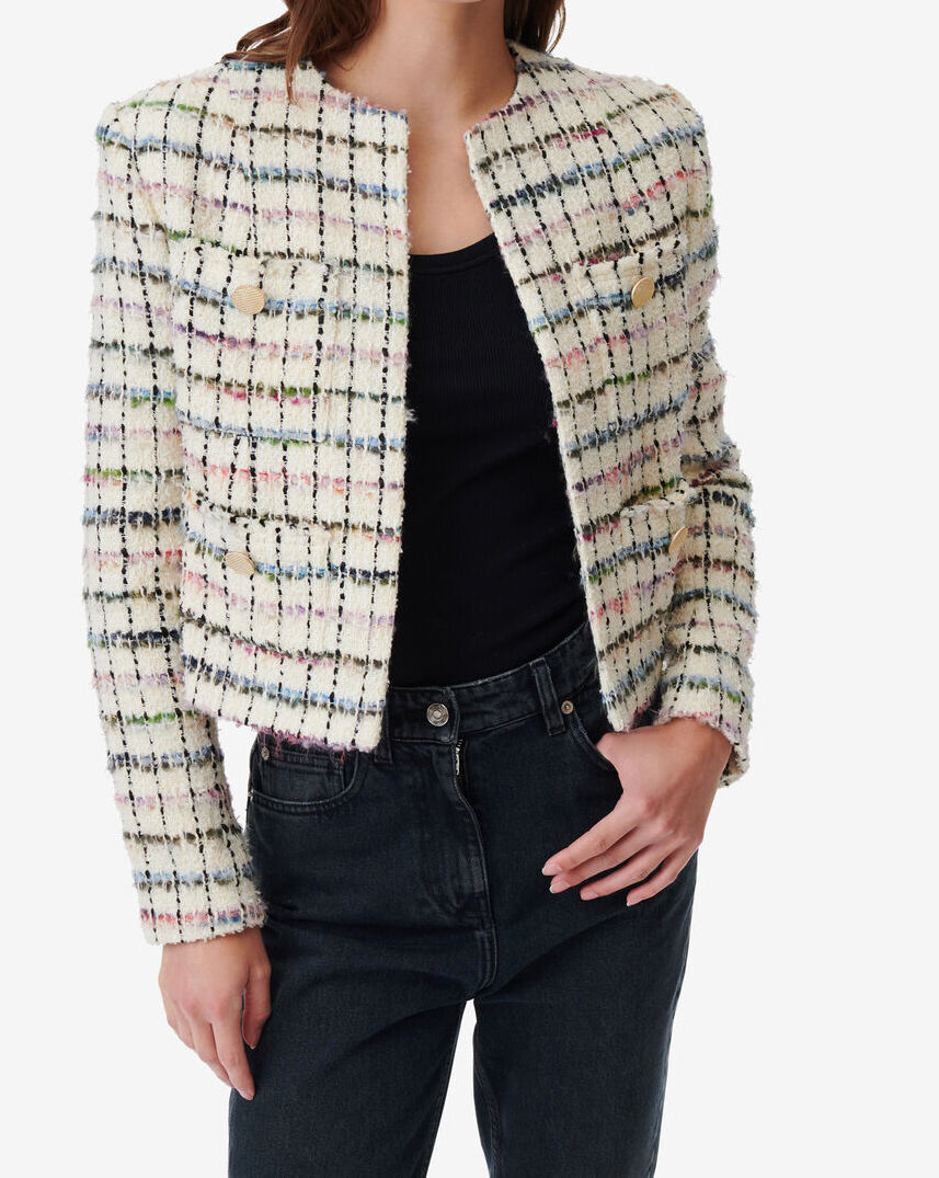 ジャケット・アウター ALUDE no color rainbow lame tweed jacket ALUDE SELECT】elegant lame tweed jacket(2color) | 【ALUDE