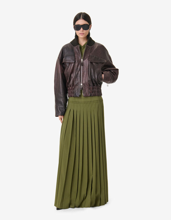 BOMBER EN CUIR