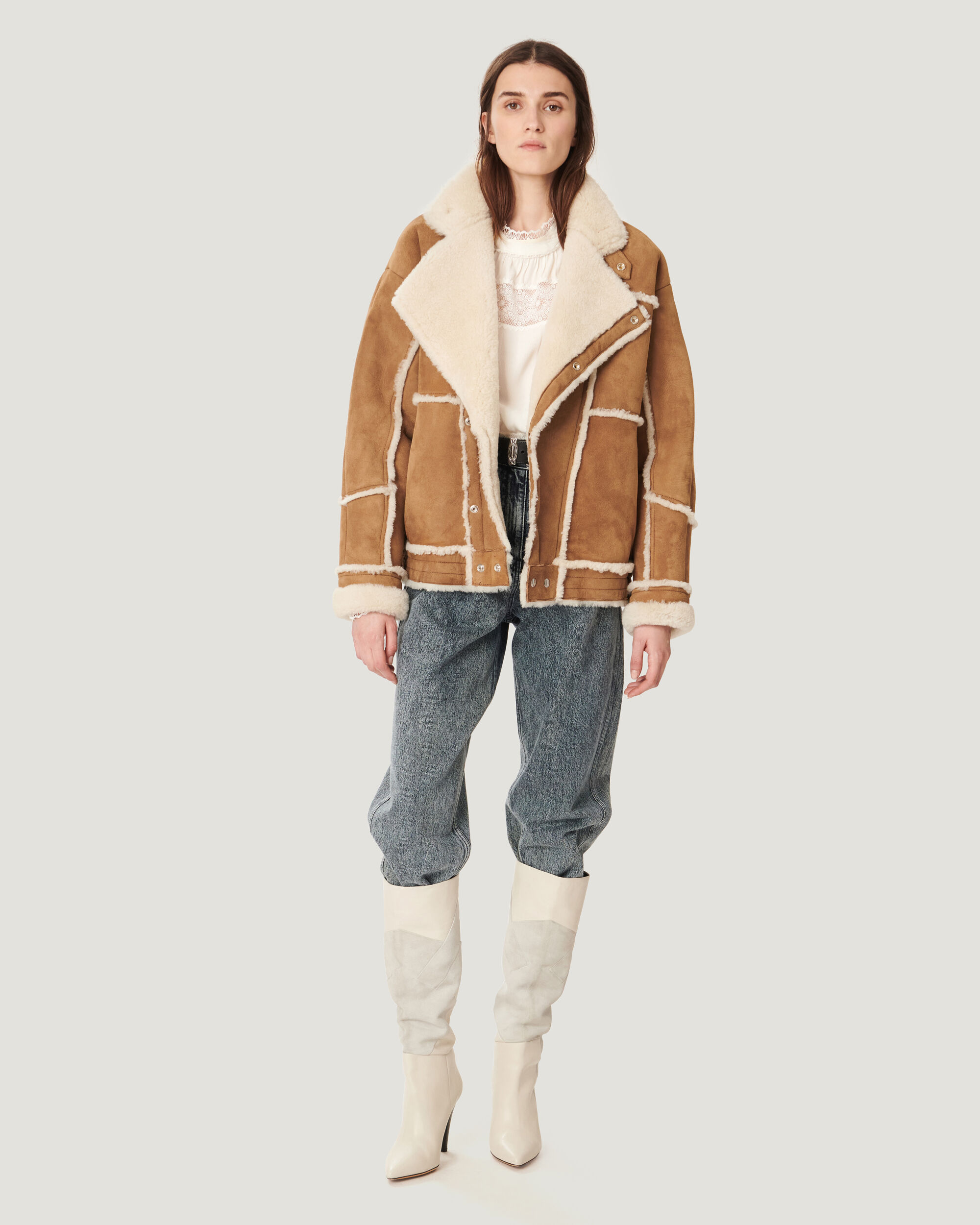 shearling lined coat