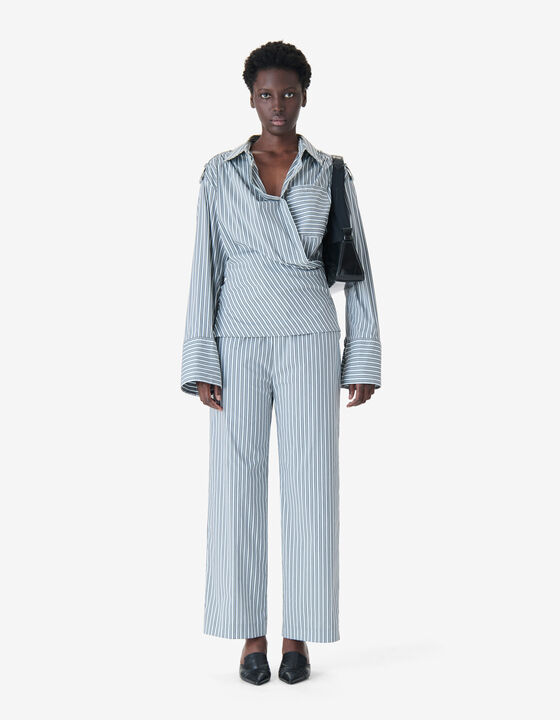 ASYMMETRICAL STRIPED SHIRT