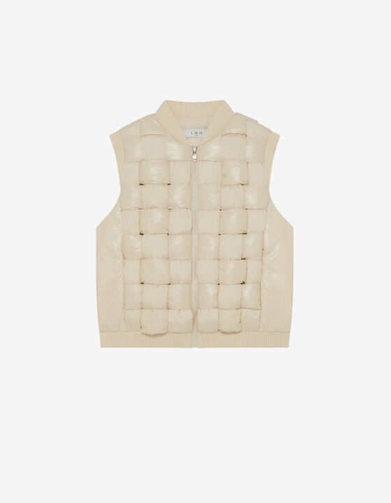 SHINY SLEEVELESS DOWN JACKET