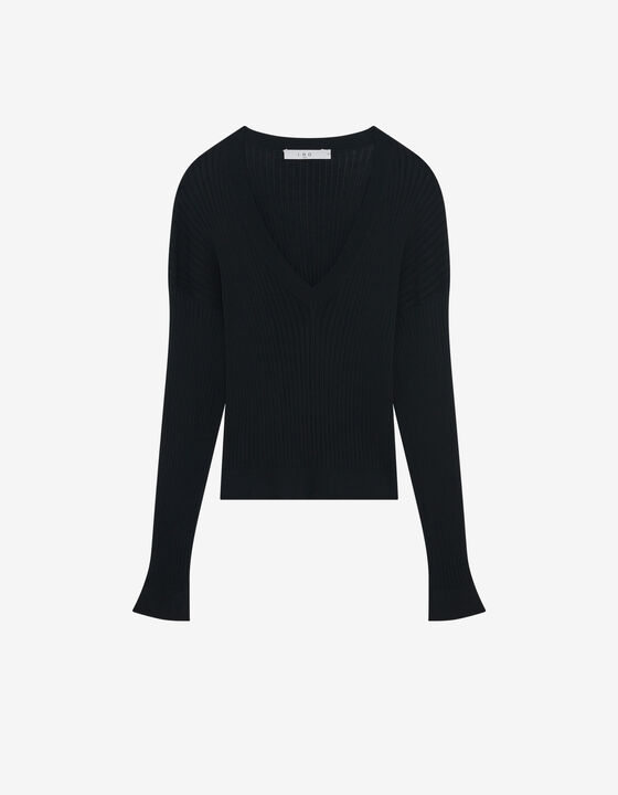V-NECK SILK SWEATER