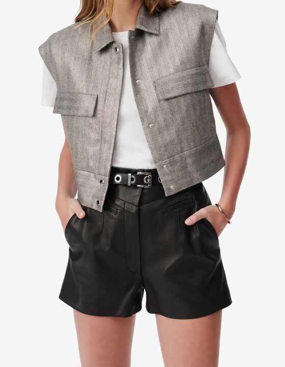VESTE COURTE SANS MANCHES