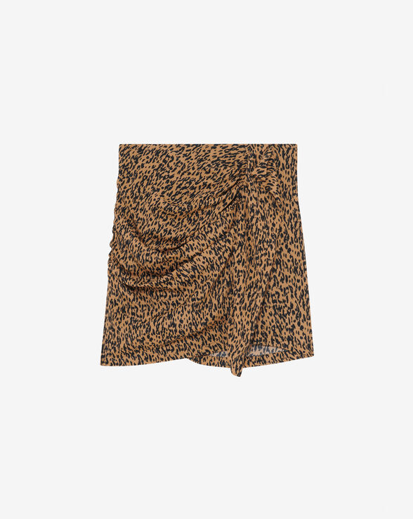 JUPE COURTE LÉOPARD ETHELLE