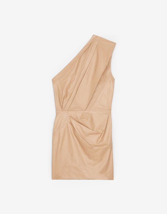 FLOKY ASYMMETRIC LEATHER DRESS