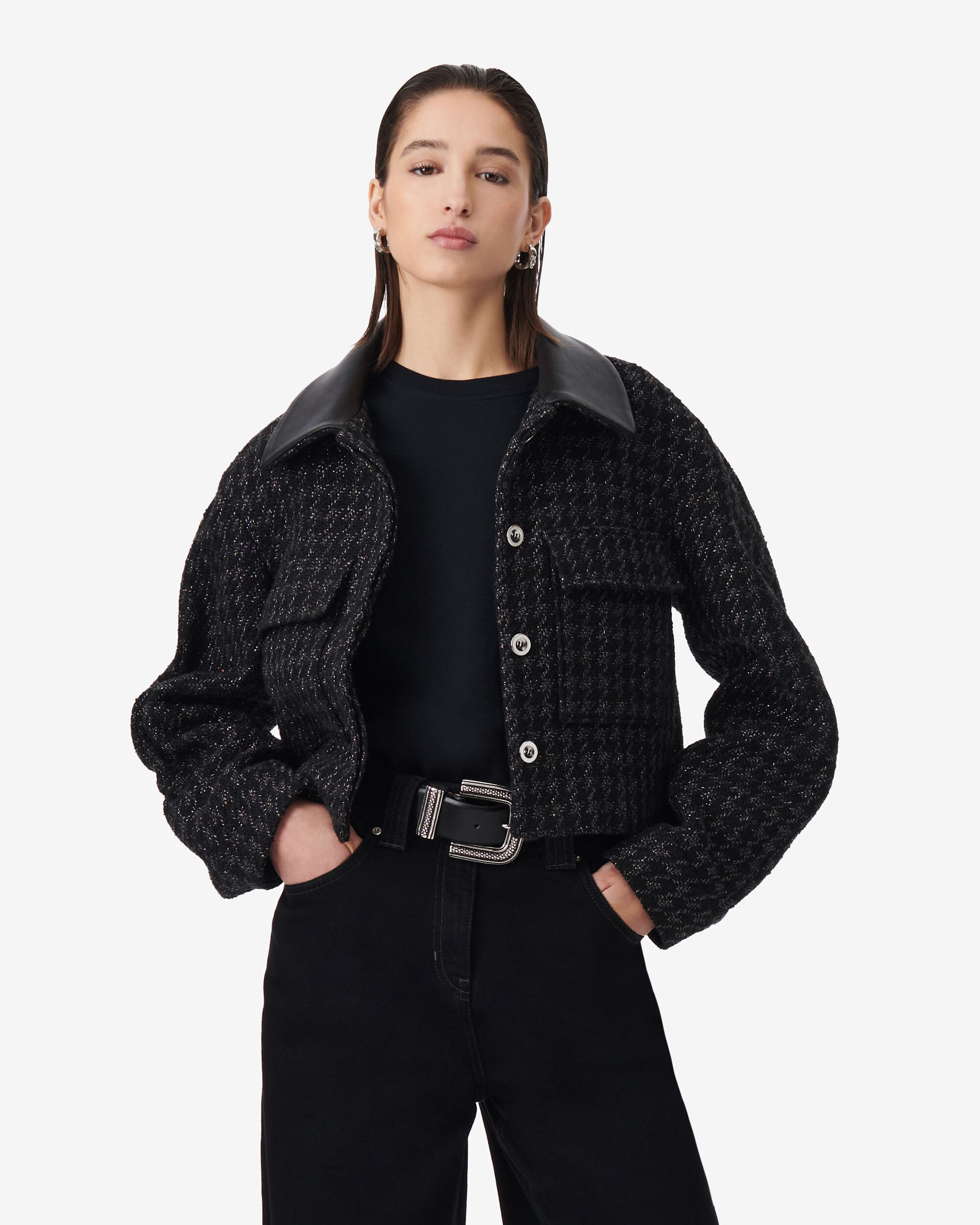 IRO FALL WINTER 24 COLLECTION SALOMA SHORT TWEED JACKET