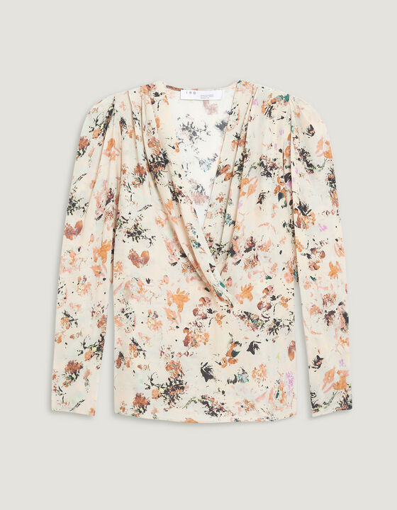 MYLA FLORAL PRINT V NECK BLOUSE TOP