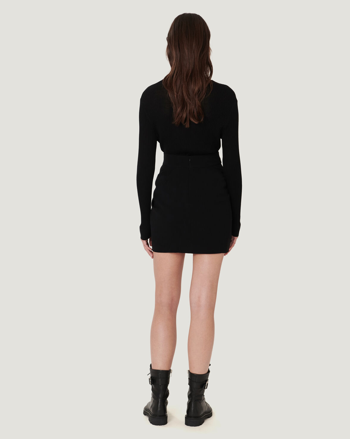 NEHUDA TULIP HEM HIGH WAIST MINI SKIRT image number null