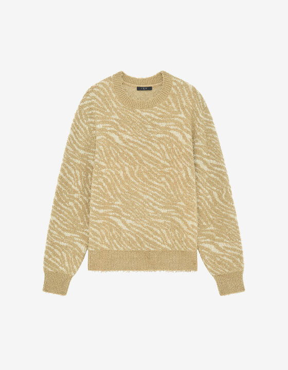ZEBRA JACQUARD SWEATER