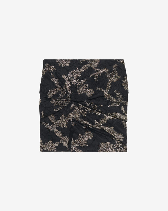 TIRANA SHORT GOLD PRINT SKIRT