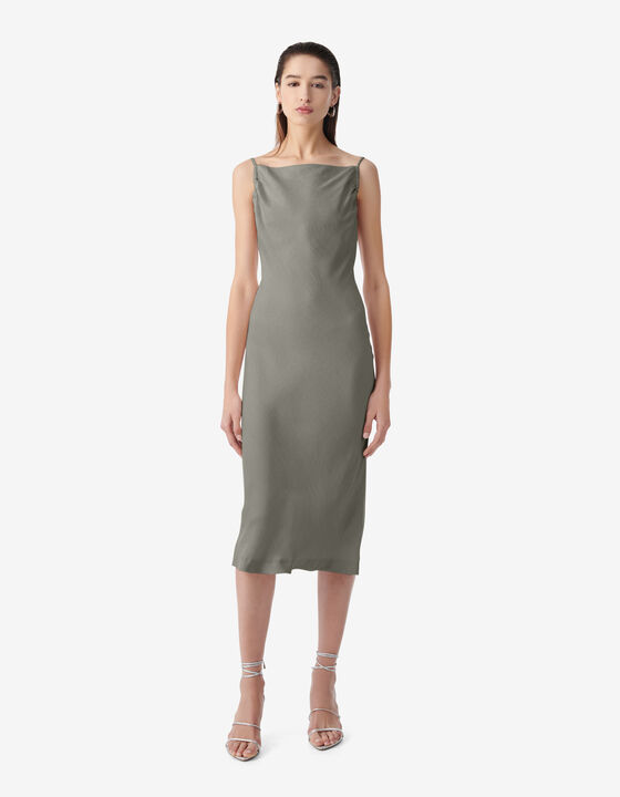 STRAPLESS MIDI DRESS