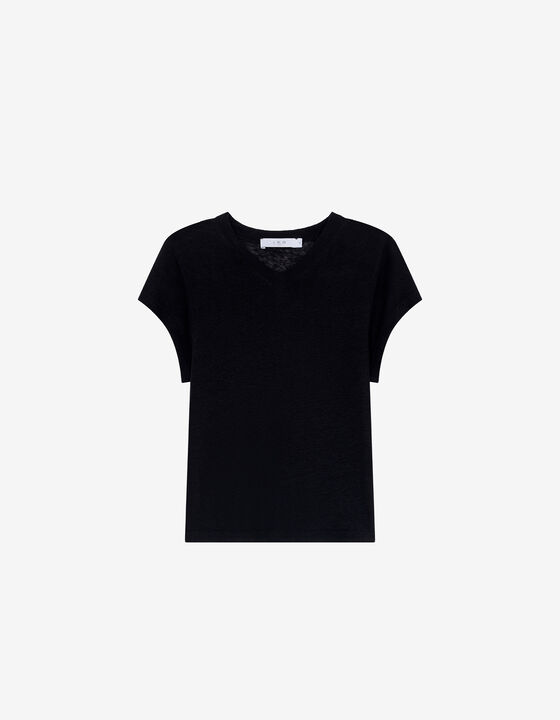 LINEN V-NECK T-SHIRT