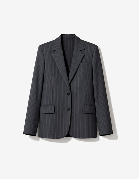 STRIPED SUIT JACKET