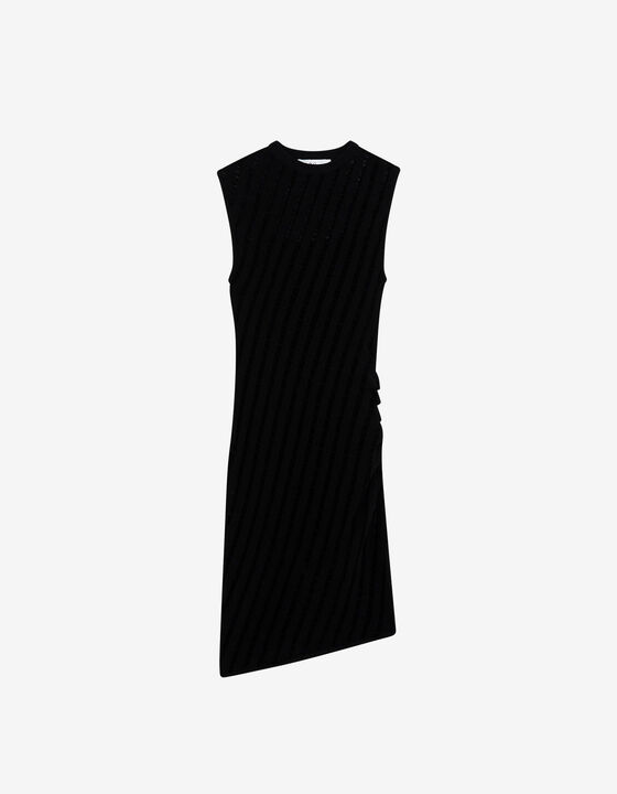 OPENWORK KNIT MIDI DRESS