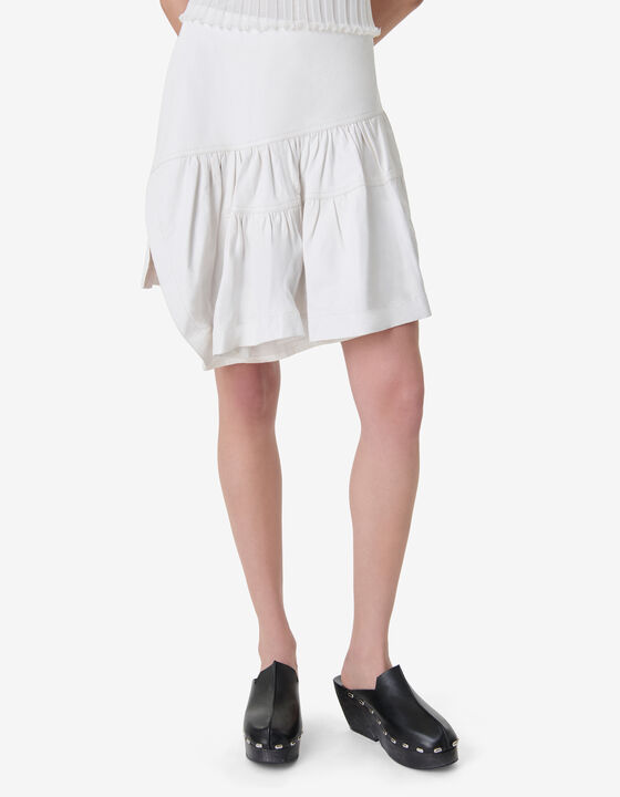 LEATHER ASYMETRICAL SKIRT