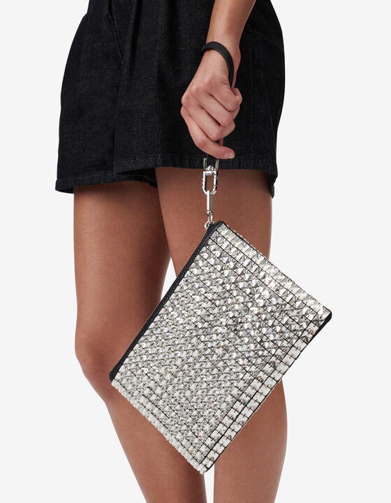 SQUARE STRASS POUCH