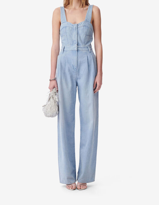 WASHED DENIM JUMPSUIT
