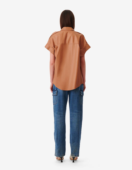 OVERSIZED LEATHER SHIRT