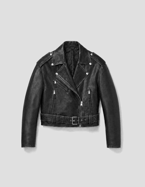 BLOUSON OVERSIZE EN CUIR