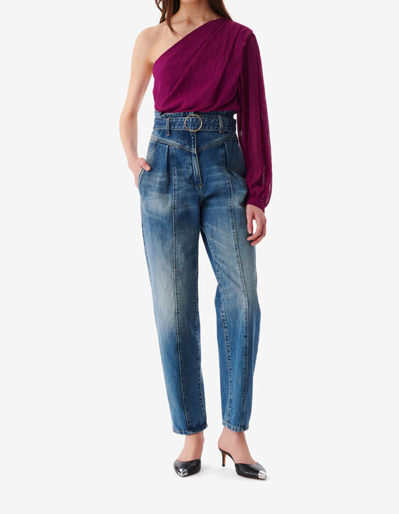 GATHERED ASYMMETRICAL TOP