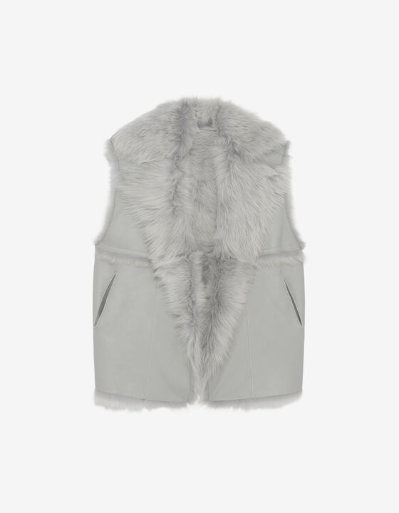 REVERSIBLE SLEEVELESS JACKET