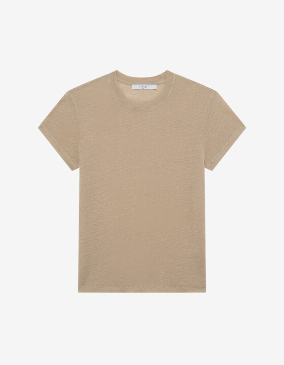 ROUND-NECK LINEN T-SHIRT