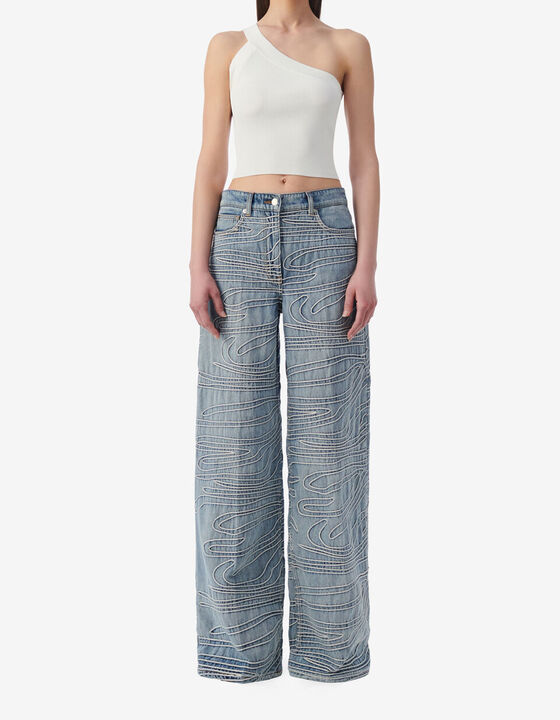 ASYMMETRICAL RIBBED TOP