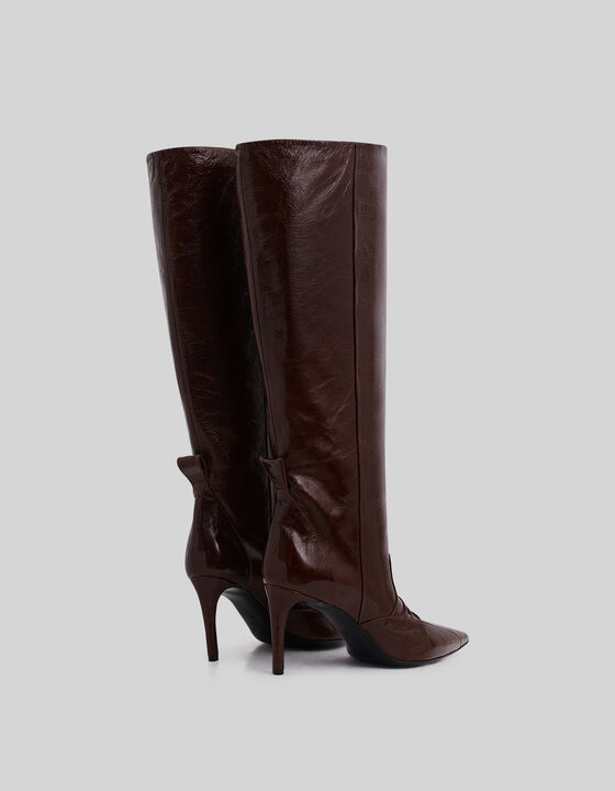 HIGH PATENT LEATHER BOOTS