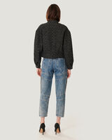 KORAY COLLARLESS CROPPED TWEED JACKET  image number null