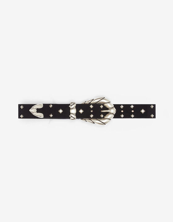 STUDDED LEATHER BELT