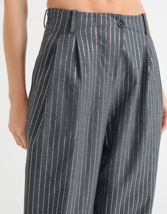 PANTALON DE TAILLEUR &Agrave; SEQUINS