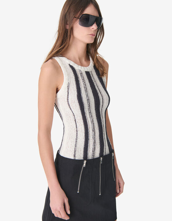 STRIPED KNIT TANK TOP