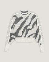 VORYTA RIBBED ZEBRA PRINT SWEATER  image number null