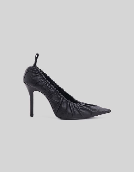 PLEATED LEATHER PUMPS
