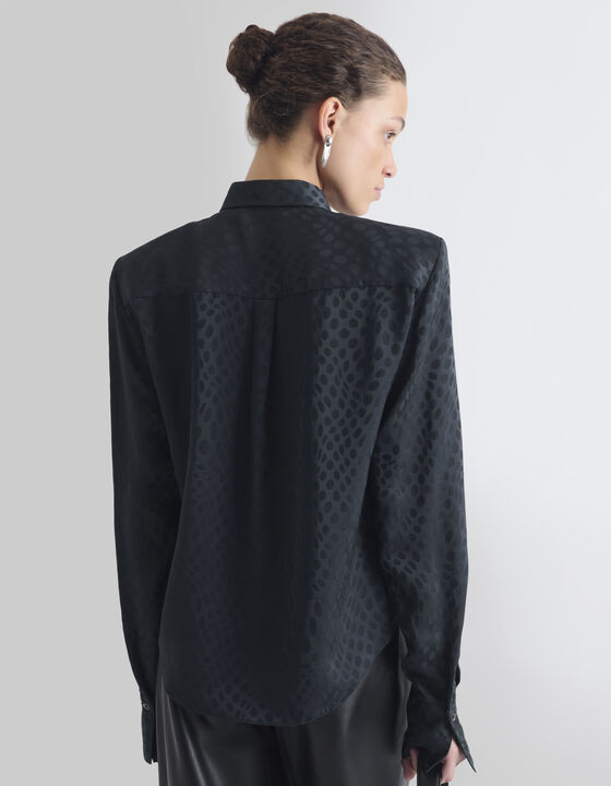 JACQUARD SHIRT WITH STRUCTURED SHOULDERS