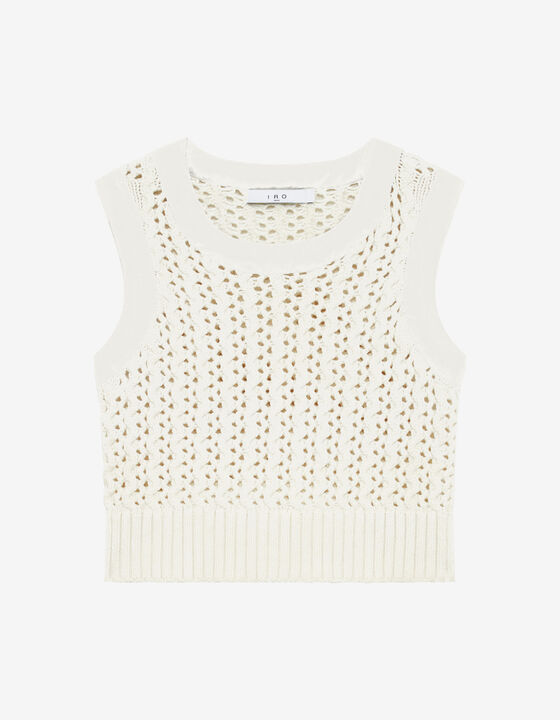 SHORT OPENWORK KNIT TOP