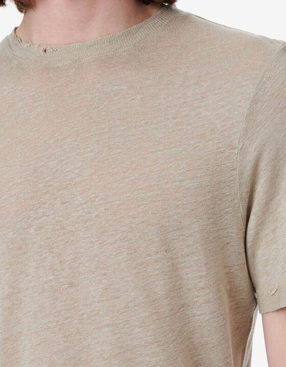 ROUND-NECK LINEN T-SHIRT