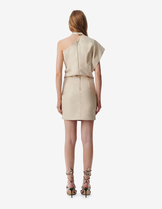 ASYMMETRICAL LEATHER DRESS