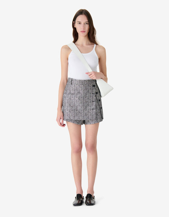 JUPE-SHORT EN TWEED IRIS&Eacute;
