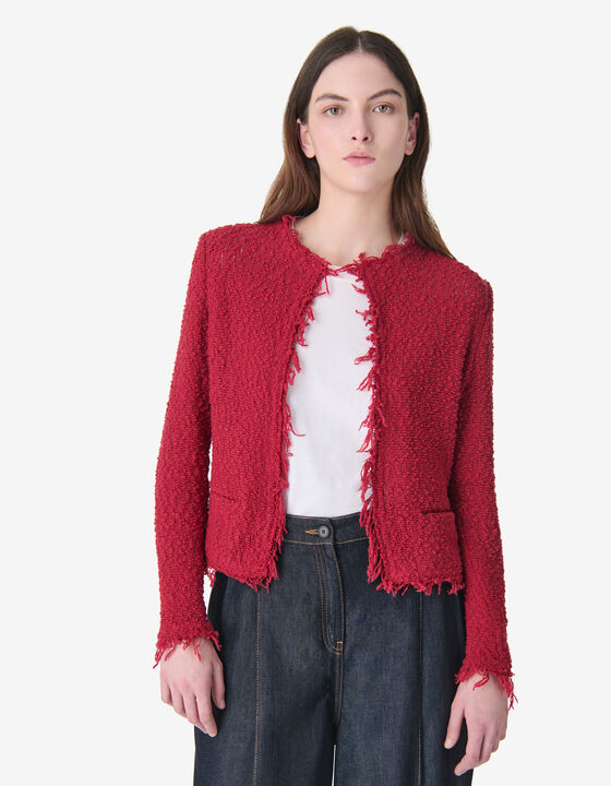 VESTE EN TWEED TEXTUR&Eacute;