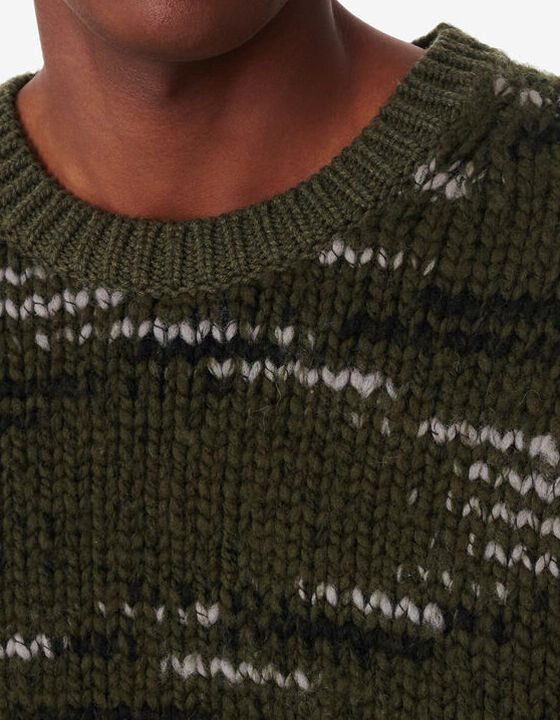 TWO-TONED WOOL SWEATER