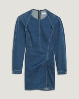 LENAY LONG SLEEVE DENIM MINI DRESS image number null