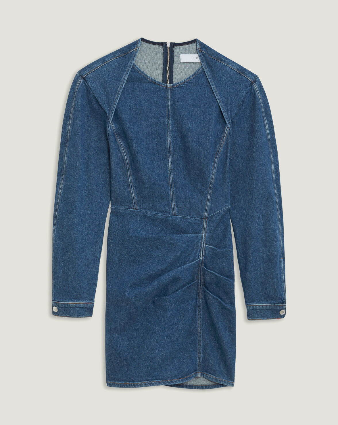 LENAY LONG SLEEVE DENIM MINI DRESS image number null