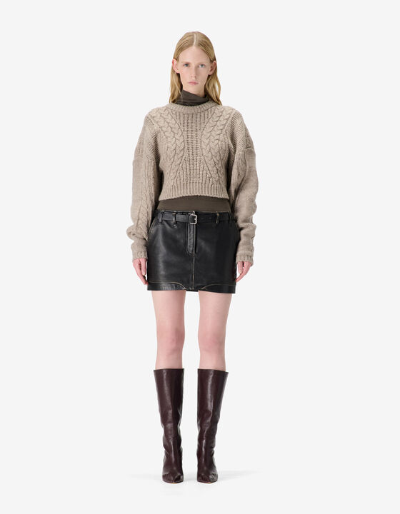 JUPE COURTE EN CUIR