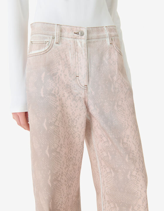 PYTHON-PRINTED JEANS